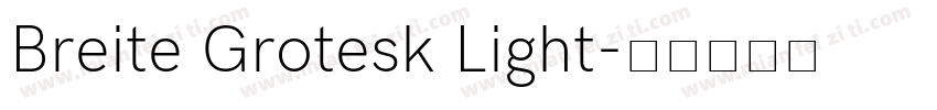 Breite Grotesk Light字体转换